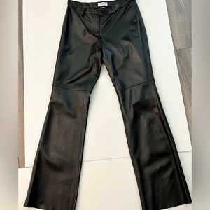 Hugo Buscati black leather pants 10 tall